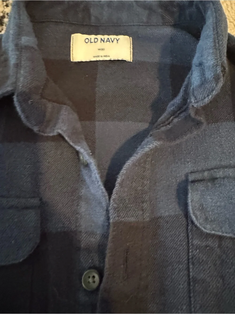 Old Navy Kid’s Blue Plaid Flannel Shirt size 8